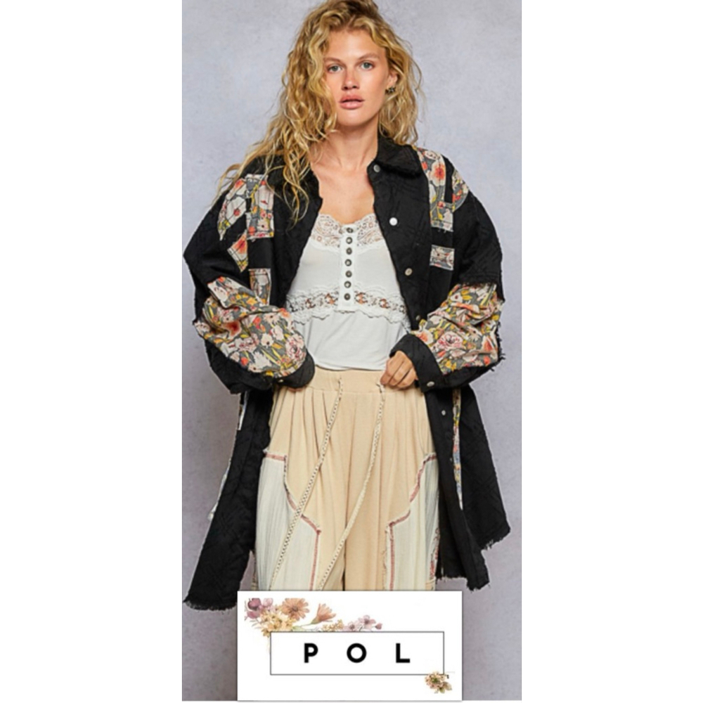 New POL Boho Whimsigoth Patchwork Embroidered Ove… - image 1